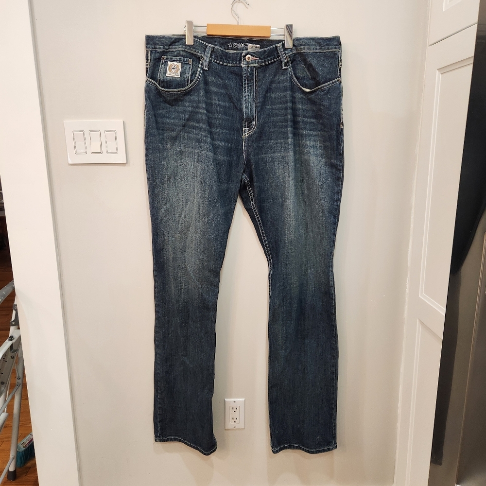 Cinch Jeans Mens 44x38 Blue Straight Cotton Denim Western Cowboy Chore